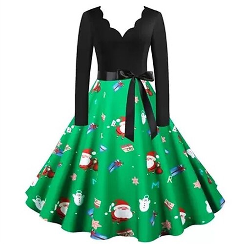 Women's Swing Dress Mini Dress Green Black Red Long Sleeve Deer Patchwork Winter Fall Autumn V Neck Christmas Daily Vacation 2022 S M L XL XXL 3XL
Women's Swing Dress Mini Dress Green Black Red Long Sleeve Deer Patchwork Winter Fall Autumn V Neck Christmas Daily Vacation 2022 S M L XL XXL 3XL