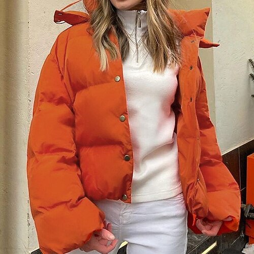 Women's Parka Warm Breathable Outdoor Daily Wear Vacation Going out Button Single Breasted Hoodie Chic & Modern Classic Comfortable Street Style Solid Color Regular Fit Outerwear Long Sleeve Winter
Women's Parka Warm Breathable Outdoor Daily Wear Vacation Going out Button Single Breasted Hoodie Chic & Modern Classic Comfortable Street Style Solid Color Regular Fit Outerwear Long Sleeve Winter