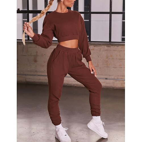 Per donna Tuta Da Ginnastica Tuta da ginnastica 2 pezzi Sportivo Inverno Manica lunga Vita alta Traspirante Morbido Fitness Corsa Jogging abbigliamento sportivo Abbigliamento sportivo Tinta unita
Per donna Tuta Da Ginnastica Tuta da ginnastica 2 pezzi Sportivo Inverno Manica lunga Vita alta Traspirante Morbido Fitness Corsa Jogging abbigliamento sportivo Abbigliamento sportivo Tinta unita