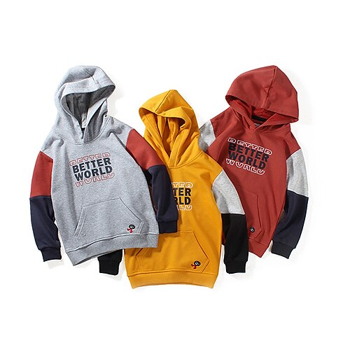 Kids Boys Hoodie Pullover Letter Long Sleeve Pocket Children Top School Hoodie Fashion Daily Yellow Red Gray Winter 7-13 Years
Kids Boys Hoodie Pullover Letter Long Sleeve Pocket Children Top School Hoodie Fashion Daily Yellow Red Gray Winter 7-13 Years