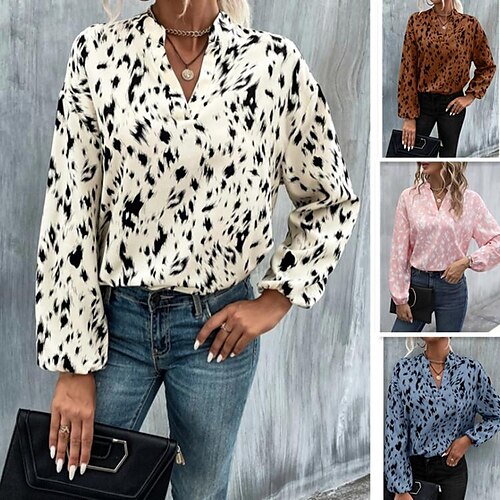 Women's Blouse Shirt Blue Pink Brown Tie Dye Print Long Sleeve Casual Basic V Neck Regular S
Women's Blouse Shirt Blue Pink Brown Tie Dye Print Long Sleeve Casual Basic V Neck Regular S