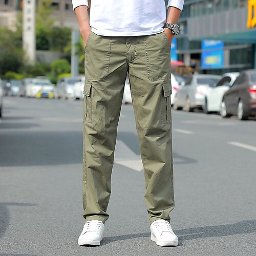 Men's Cargo Pants Trousers Pocket Drawstring Elastic Waist Solid Color Comfort Breathable Daily Holiday Going out 100% Cotton Sports Fashion ArmyGreen Green Micro-elastic
Men's Cargo Pants Trousers Pocket Drawstring Elastic Waist Solid Color Comfort Breathable Daily Holiday Going out 100% Cotton Sports Fashion ArmyGreen Green Micro-elastic