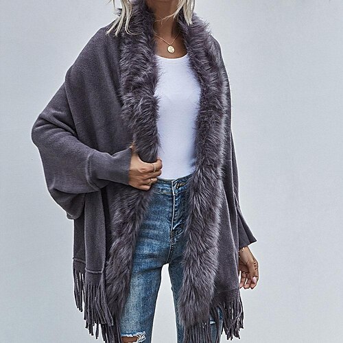 2022 european and american style autumn and winter fur collar shawl cardigan sweater coat
2022 european and american style autumn and winter fur collar shawl cardigan sweater coat