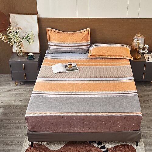 Striped Coffee Printed Simple Comfortable Soft Skin-friendly Cotton Classic Ecological Mill Bed Sheet Fitted Sheet
Striped Coffee Printed Simple Comfortable Soft Skin-friendly Cotton Classic Ecological Mill Bed Sheet Fitted Sheet