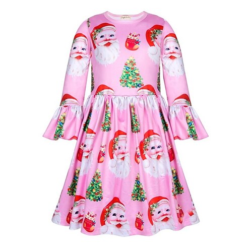 Kids Girls' Christmas Dress Santa Claus A Line Dress Dress Christmas Gifts Long Sleeve Casual Dress 3-10 Years Winter Pink
Kids Girls' Christmas Dress Santa Claus A Line Dress Dress Christmas Gifts Long Sleeve Casual Dress 3-10 Years Winter Pink
