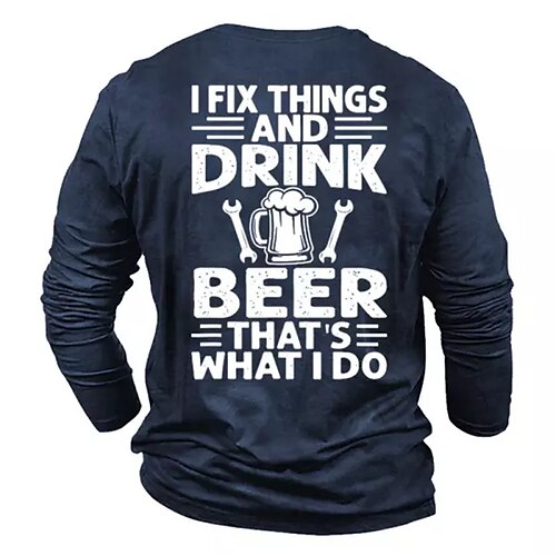 Men's T shirt Tee Letter Graphic Prints Beer Crew Neck Black Army Green Navy Blue Gray 3D Print Outdoor Street Long Sleeve Print Clothing Apparel Basic Sports Designer Casual
Men's T shirt Tee Letter Graphic Prints Beer Crew Neck Black Army Green Navy Blue Gray 3D Print Outdoor Street Long Sleeve Print Clothing Apparel Basic Sports Designer Casual