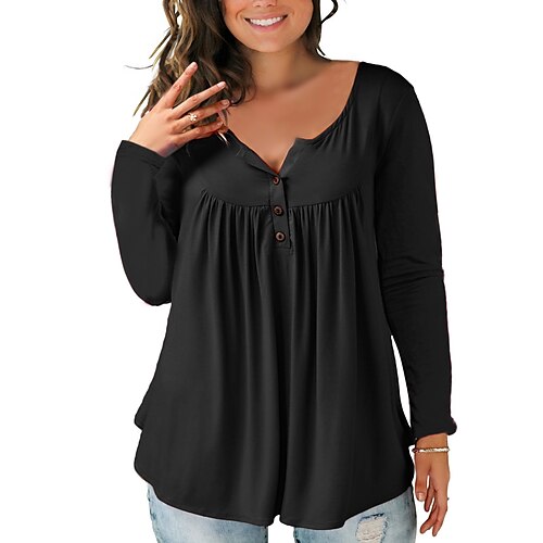 Chemisier Femme Noir Rose Claire Bleu Roi Couleur unie manche longue Vacances Fin de semaine Décontractées Col V Standard L
Chemisier Femme Noir Rose Claire Bleu Roi Couleur unie manche longue Vacances Fin de semaine Décontractées Col V Standard L