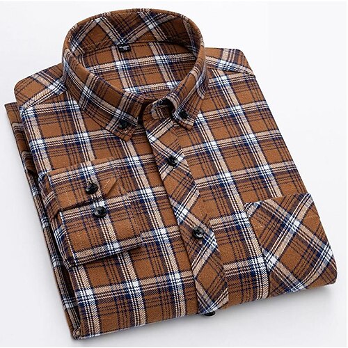 Men's Dress Shirt Tartan Square Neck Blue Pink Light Green Blue / White Coffee Casual Daily Long Sleeve collared shirts Clothing Apparel Designer
Men's Dress Shirt Tartan Square Neck Blue Pink Light Green Blue / White Coffee Casual Daily Long Sleeve collared shirts Clothing Apparel Designer