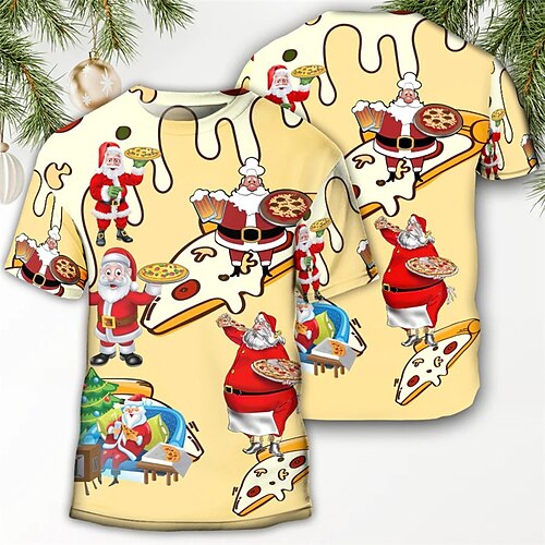 Men's T shirt Tee Santa Claus Graphic Prints Crew Neck Blue Khaki 3D Print Outdoor Christmas Short Sleeve Print Clothing Apparel Sports Designer Casual
Men's T shirt Tee Santa Claus Graphic Prints Crew Neck Blue Khaki 3D Print Outdoor Christmas Short Sleeve Print Clothing Apparel Sports Designer Casual