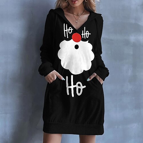 Women's Hoodie Dress Basic Pocket Black Gray Graphic Street Hoodie Long Sleeve S M L XL 2XL 3XL
Women's Hoodie Dress Basic Pocket Black Gray Graphic Street Hoodie Long Sleeve S M L XL 2XL 3XL