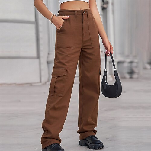 Women's Pants Trousers Multi Pocket Straight Leg Plain Classic Modern Regular Spring & Fall Black Camouflage Brown Grey
Women's Pants Trousers Multi Pocket Straight Leg Plain Classic Modern Regular Spring & Fall Black Camouflage Brown Grey