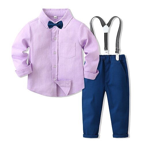 2 Pieces Toddler Boys Shirt & Pants Outfit Solid Color Long Sleeve Set Outdoor Basic Fall Spring 3-7 Years Purple
2 Pieces Toddler Boys Shirt & Pants Outfit Solid Color Long Sleeve Set Outdoor Basic Fall Spring 3-7 Years Purple