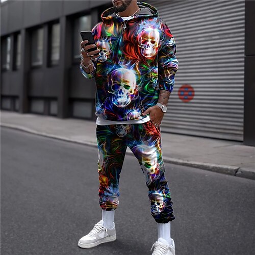 Homens Moletom Conjunto de moletons Azul Com Capuz Gráfico Caveiras 2 Peças Imprimir Desportos e Ar livre Casual Esportes Impressão 3D Básico Roupa de rua Designer Outono Primavera Roupa Moletons
Homens Moletom Conjunto de moletons Azul Com Capuz Gráfico Caveiras 2 Peças Imprimir Desportos e Ar livre Casual Esportes Impressão 3D Básico Roupa de rua Designer Outono Primavera Roupa Moletons