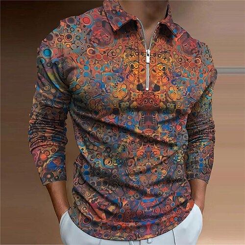 Men's Polo Shirt Golf Shirt Floral Graphic Prints Turndown Blue Orange 3D Print Outdoor Street Long Sleeve Zipper Print Clothing Apparel Fashion Designer Casual Soft
Men's Polo Shirt Golf Shirt Floral Graphic Prints Turndown Blue Orange 3D Print Outdoor Street Long Sleeve Zipper Print Clothing Apparel Fashion Designer Casual Soft