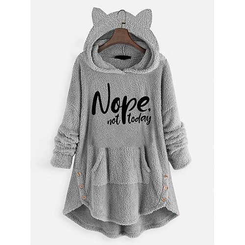 Women's Cat Ear Fleece Hoodie Tops Sweatshirt Plain Button Pocket Long Sleeve Hooded Casual Teddy Home Daily Winter Fall Windproof Warm
Women's Cat Ear Fleece Hoodie Tops Sweatshirt Plain Button Pocket Long Sleeve Hooded Casual Teddy Home Daily Winter Fall Windproof Warm