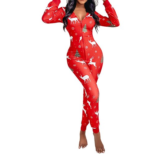 Women's Jumpsuit Zipper Animal Hooded Streetwear Christmas Vacation Regular Fit Long Sleeve Green Blue Wine S M L Winter
Women's Jumpsuit Zipper Animal Hooded Streetwear Christmas Vacation Regular Fit Long Sleeve Green Blue Wine S M L Winter