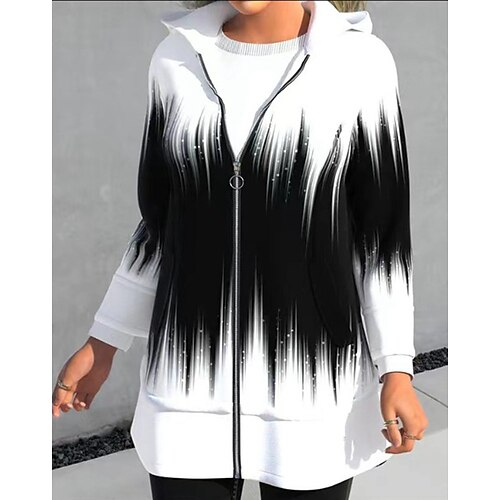 Women's Zip Hoodie Sweatshirt Basic Zip Up Front Pocket White Color Block Street Hoodie Long Sleeve S M L XL 2XL
Women's Zip Hoodie Sweatshirt Basic Zip Up Front Pocket White Color Block Street Hoodie Long Sleeve S M L XL 2XL