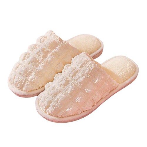 Women's Slippers Home House Slippers Warm Slippers Winter Flat Heel Round Toe Cute Sweet Polyester Faux Fur Loafer Plaid Yellow Rosy Pink Beige
Women's Slippers Home House Slippers Warm Slippers Winter Flat Heel Round Toe Cute Sweet Polyester Faux Fur Loafer Plaid Yellow Rosy Pink Beige