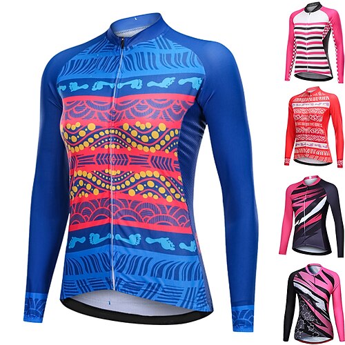 Women's Cycling Jersey Long Sleeve Bike Jersey Top with 3 Rear Pockets Mountain Bike MTB Road Bike Cycling Breathable Quick Dry Moisture Wicking Reflective Strips Black Dark Blue Red Graphic Spandex
Women's Cycling Jersey Long Sleeve Bike Jersey Top with 3 Rear Pockets Mountain Bike MTB Road Bike Cycling Breathable Quick Dry Moisture Wicking Reflective Strips Black Dark Blue Red Graphic Spandex