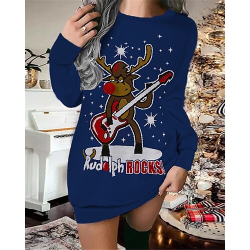 Women's Sweatshirt Dress Shift Dress Black Blue Long Sleeve Letter Print Winter Fall Autumn Fashion Christmas Daily Loose Fit 2022 S M L XL XXL 3XL
Women's Sweatshirt Dress Shift Dress Black Blue Long Sleeve Letter Print Winter Fall Autumn Fashion Christmas Daily Loose Fit 2022 S M L XL XXL 3XL