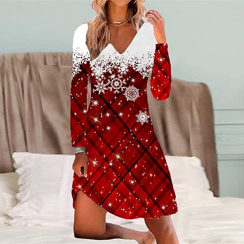 Women's Casual Dress T Shirt Dress Tee Dress Shift Dress Mini Dress Gold Wine Long Sleeve Plaid Pocket Winter Fall Spring V Neck Fashion Christmas Daily 2022 S M L XL XXL 3XL
Women's Casual Dress T Shirt Dress Tee Dress Shift Dress Mini Dress Gold Wine Long Sleeve Plaid Pocket Winter Fall Spring V Neck Fashion Christmas Daily 2022 S M L XL XXL 3XL