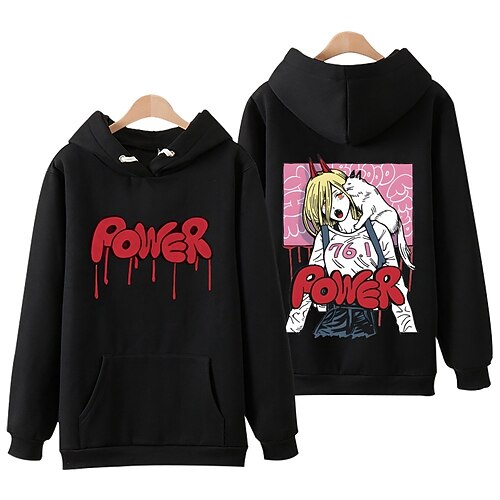 Inspired by Chainsaw Man Power Hoodie Cartoon Manga Anime Front Pocket Graphic Hoodie For Men's Women's Unisex Adults' Hot Stamping 100% Polyester
Inspired by Chainsaw Man Power Hoodie Cartoon Manga Anime Front Pocket Graphic Hoodie For Men's Women's Unisex Adults' Hot Stamping 100% Polyester