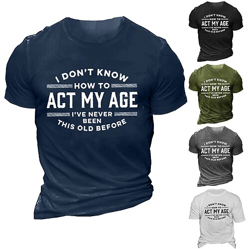 Men's T shirt Tee Graphic Tees Funny T Shirts Letter Graphic Prints Crew Neck Blue Army Green Gray White Black 3D Print Outdoor Street Short Sleeve Print Clothing Apparel Basic Vintage Sports Fashion
Men's T shirt Tee Graphic Tees Funny T Shirts Letter Graphic Prints Crew Neck Blue Army Green Gray White Black 3D Print Outdoor Street Short Sleeve Print Clothing Apparel Basic Vintage Sports Fashion