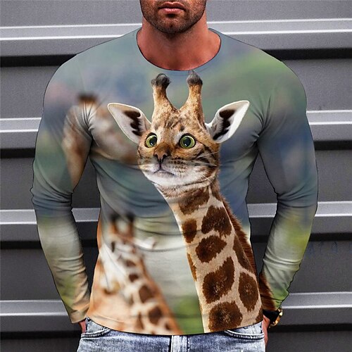 Men's T shirt Tee Animal Graphic Prints Crew Neck Green Blue Light Green Royal Blue Brown 3D Print Outdoor Street Long Sleeve Print Clothing Apparel Basic Sports Designer Casual
Men's T shirt Tee Animal Graphic Prints Crew Neck Green Blue Light Green Royal Blue Brown 3D Print Outdoor Street Long Sleeve Print Clothing Apparel Basic Sports Designer Casual