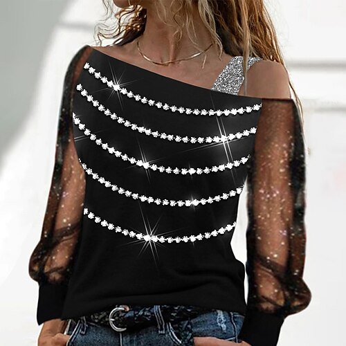 Mujer Camisa Blusa Negro Graphic Retazos Hombros Caídos Manga Larga Casual Fin de semana Ropa de calle Hombros Caídos Regular S
Mujer Camisa Blusa Negro Graphic Retazos Hombros Caídos Manga Larga Casual Fin de semana Ropa de calle Hombros Caídos Regular S