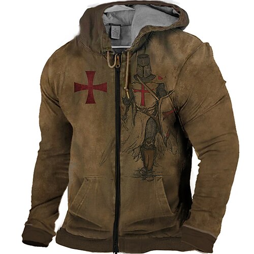 Men's Full Zip Hoodie Jacket Brown Hooded Graphic Prints Zipper Print Sports Outdoor Daily Sports 3D Print Streetwear Designer Casual Spring Fall Clothing Apparel Knight Hoodies Sweatshirts
Men's Full Zip Hoodie Jacket Brown Hooded Graphic Prints Zipper Print Sports Outdoor Daily Sports 3D Print Streetwear Designer Casual Spring Fall Clothing Apparel Knight Hoodies Sweatshirts