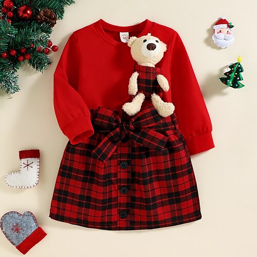 2 Pieces Toddler Girls' Plaid Skirt & Shirt Set Long Sleeve Active Outdoor 3-7 Years Winter Red
2 Pieces Toddler Girls' Plaid Skirt & Shirt Set Long Sleeve Active Outdoor 3-7 Years Winter Red