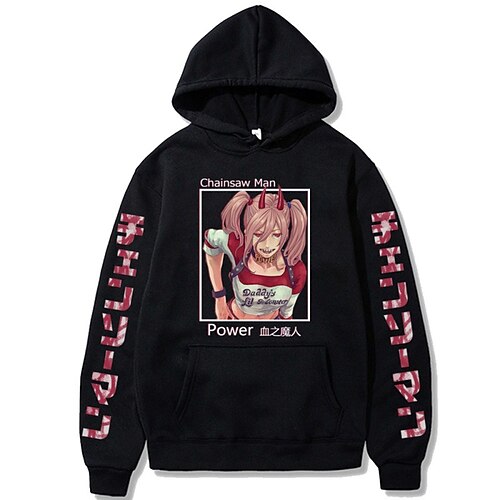 Inspired by Chainsaw Man Power Hoodie Cartoon Manga Anime Front Pocket Graphic Hoodie For Men's Women's Unisex Adults' Hot Stamping 100% Polyester
Inspired by Chainsaw Man Power Hoodie Cartoon Manga Anime Front Pocket Graphic Hoodie For Men's Women's Unisex Adults' Hot Stamping 100% Polyester