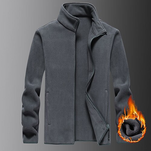 Men's Jacket Polar Fleece Warm Daily Wear Vacation Zipper Standing Collar Comfort Leisure Jacket Outerwear Solid / Plain Color Zipper Pocket Black Blue Red
Men's Jacket Polar Fleece Warm Daily Wear Vacation Zipper Standing Collar Comfort Leisure Jacket Outerwear Solid / Plain Color Zipper Pocket Black Blue Red