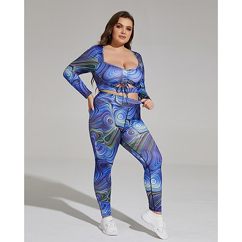Women's New Large Sexy Yoga Clothes Breathable Printing Bandage Sports Suit Fashion Fitness Suit Two-piece
Women's New Large Sexy Yoga Clothes Breathable Printing Bandage Sports Suit Fashion Fitness Suit Two-piece