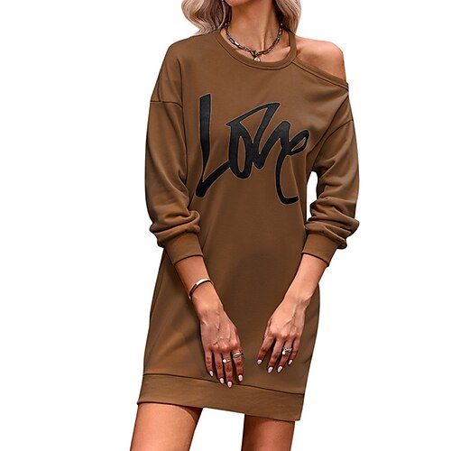 Women's Casual Dress Hoodie Dress Shift Dress Mini Dress Green Khaki Brown Long Sleeve Pure Color Cold Shoulder Winter Fall Autumn Crew Neck Weekend Loose Fit 2022 S M L XL
Women's Casual Dress Hoodie Dress Shift Dress Mini Dress Green Khaki Brown Long Sleeve Pure Color Cold Shoulder Winter Fall Autumn Crew Neck Weekend Loose Fit 2022 S M L XL