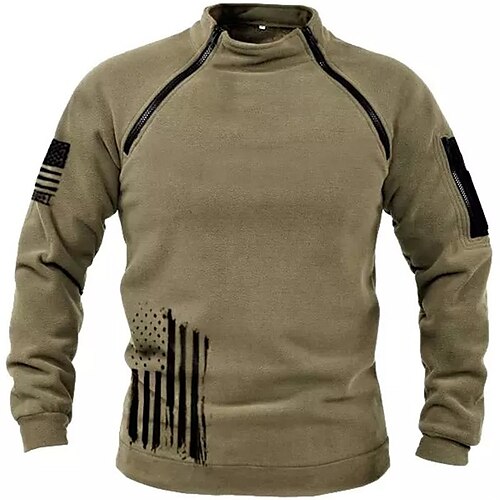 Men's Pullover Quarter Zipper Sweatshirt Blue Khaki Dark Gray Brown High Neck Graphic Prints National Flag Zipper Print Casual Daily Sports 3D Print Basic Casual Big and Tall Spring Fall Clothing
Men's Pullover Quarter Zipper Sweatshirt Blue Khaki Dark Gray Brown High Neck Graphic Prints National Flag Zipper Print Casual Daily Sports 3D Print Basic Casual Big and Tall Spring Fall Clothing