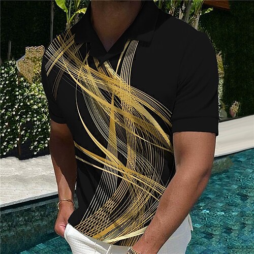 Men's Polo Shirt Golf Shirt Gradient Abstract Graphic Prints Turndown Silver Gold 3D Print Outdoor Street Short Sleeves Print Clothing Apparel Fashion Designer Casual Breathable
Men's Polo Shirt Golf Shirt Gradient Abstract Graphic Prints Turndown Silver Gold 3D Print Outdoor Street Short Sleeves Print Clothing Apparel Fashion Designer Casual Breathable