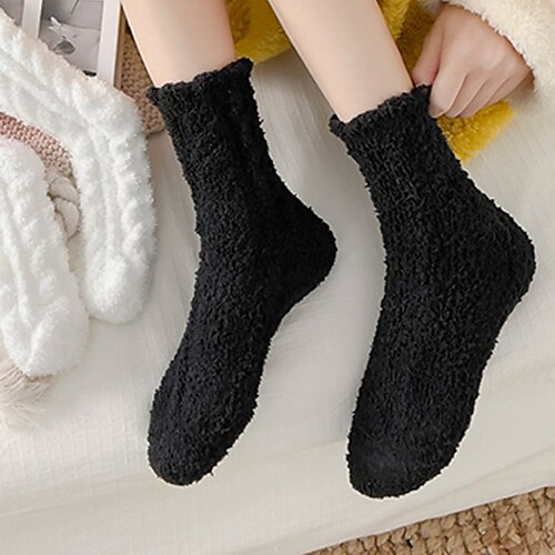 Women's 1 Pair Socks Slipper Socks Warm Fashion Cute Polyester Solid Colored Casual Daily Indoor Warm Winter Fall Black White
Women's 1 Pair Socks Slipper Socks Warm Fashion Cute Polyester Solid Colored Casual Daily Indoor Warm Winter Fall Black White