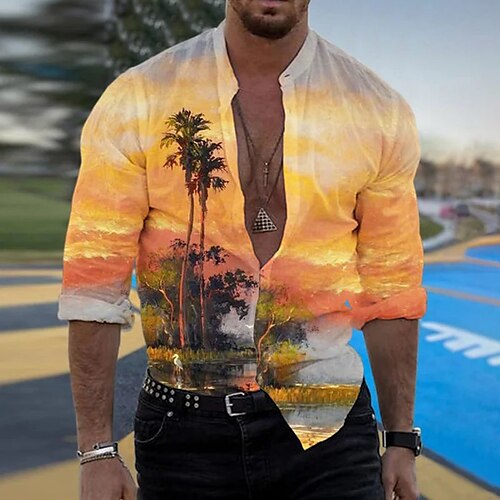 Men's Shirt Coconut Tree Graphic Prints Stand Collar Yellow 3D Print Outdoor Street Long Sleeve Button-Down Print Clothing Apparel Tropical Fashion Designer Hawaiian
Men's Shirt Coconut Tree Graphic Prints Stand Collar Yellow 3D Print Outdoor Street Long Sleeve Button-Down Print Clothing Apparel Tropical Fashion Designer Hawaiian