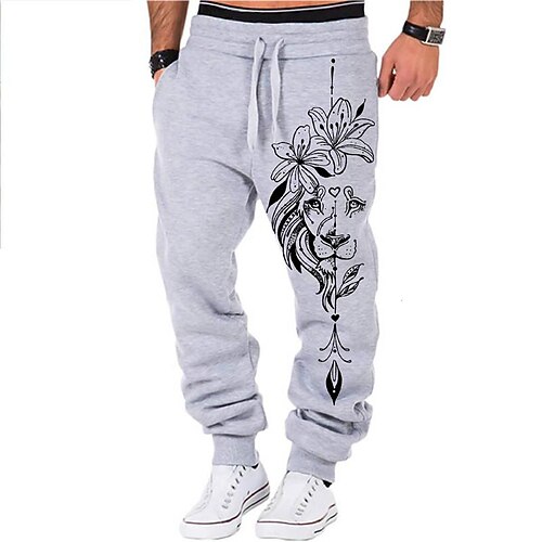 Men's Sweatpants Joggers Trousers Drawstring Elastic Waist Print Graphic Prints Comfort Sports Outdoor Casual Daily Cotton Blend Streetwear Designer Black Grey Micro-elastic
Men's Sweatpants Joggers Trousers Drawstring Elastic Waist Print Graphic Prints Comfort Sports Outdoor Casual Daily Cotton Blend Streetwear Designer Black Grey Micro-elastic