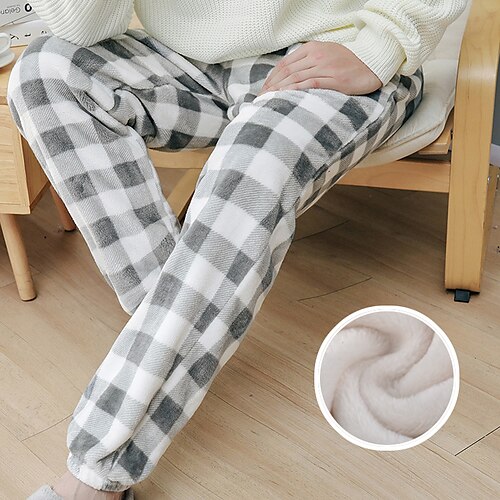Men's Loungewear Flannel Pajama Pants Lounge Pants Grid / Plaid Warm Comfort Plush Home Bed Spa Flannel Comfort Warm Pant Winter Black Dark Gray
Men's Loungewear Flannel Pajama Pants Lounge Pants Grid / Plaid Warm Comfort Plush Home Bed Spa Flannel Comfort Warm Pant Winter Black Dark Gray
