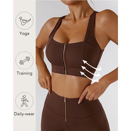 Women's Sports Bra Medium Support Removable Pad Wireless Solid Color Black Green Yoga Fitness Gym Workout Top Sport Activewear Breathable Quick Dry Comfortable Stretchy Slim
Women's Sports Bra Medium Support Removable Pad Wireless Solid Color Black Green Yoga Fitness Gym Workout Top Sport Activewear Breathable Quick Dry Comfortable Stretchy Slim