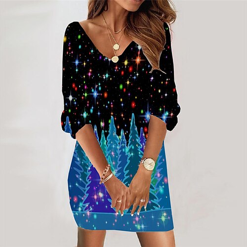 Women's Sweatshirt Dress Shift Dress Sweat Dress Mini Dress Blue Red 3/4 Length Sleeve Christmas Tree Print Winter Fall Spring V Neck Fashion Christmas Daily 2022 S M L XL XXL 3XL
Women's Sweatshirt Dress Shift Dress Sweat Dress Mini Dress Blue Red 3/4 Length Sleeve Christmas Tree Print Winter Fall Spring V Neck Fashion Christmas Daily 2022 S M L XL XXL 3XL