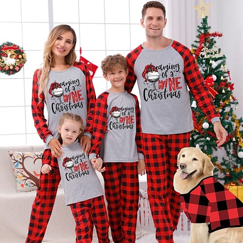 Christmas Pajamas Family Graphic Home Crewneck Black Blue Pink Long Sleeve Basic Matching Outfits
Christmas Pajamas Family Graphic Home Crewneck Black Blue Pink Long Sleeve Basic Matching Outfits