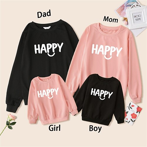 Family Sweatshirt Letter Casual Crewneck Multicolor Long Sleeve Adorable Matching Outfits
Family Sweatshirt Letter Casual Crewneck Multicolor Long Sleeve Adorable Matching Outfits