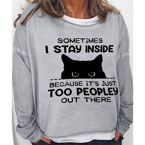 Women's Plus Size Tops Pullover Sweatshirt Active Streetwear Cat Letter Print Long Sleeve Crew Neck Vintage Casual Daily Vacation Cotton Winter Fall Black khaki
Women's Plus Size Tops Pullover Sweatshirt Active Streetwear Cat Letter Print Long Sleeve Crew Neck Vintage Casual Daily Vacation Cotton Winter Fall Black khaki