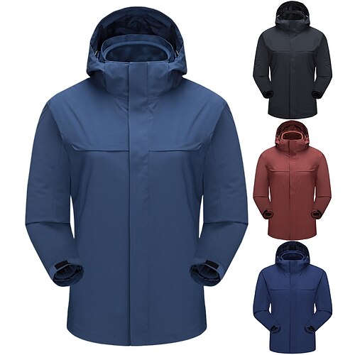 Men's Women's Hiking Jacket Hiking 3-in-1 Jackets Ski Jacket Winter Outdoor Waterproof Windproof Warm Detachable Cap Jacket Hoodie Windbreaker Double Sliders Hunting Ski / Snowboard Fishing Wine Red
Men's Women's Hiking Jacket Hiking 3-in-1 Jackets Ski Jacket Winter Outdoor Waterproof Windproof Warm Detachable Cap Jacket Hoodie Windbreaker Double Sliders Hunting Ski / Snowboard Fishing Wine Red