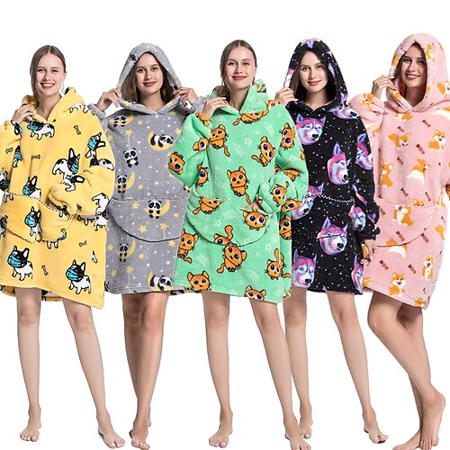 Adults' Wearable Blanket With Pocket Cat Corgi Mask dog Animal Onesie Pajamas Flannel Cosplay For Men's Women's Christmas Animal Sleepwear Cartoon Festival / Holiday Costumes
Adults' Wearable Blanket With Pocket Cat Corgi Mask dog Animal Onesie Pajamas Flannel Cosplay For Men's Women's Christmas Animal Sleepwear Cartoon Festival / Holiday Costumes