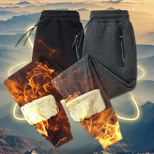 Men's Sherpa Winter Pants Trousers Casual Pants Drawstring Elastic Waist Zipper Pocket Solid Color Comfort Warm Casual Daily Going out 100% Cotton Stylish Simple Black Black Straight Leg Micro-elastic
Men's Sherpa Winter Pants Trousers Casual Pants Drawstring Elastic Waist Zipper Pocket Solid Color Comfort Warm Casual Daily Going out 100% Cotton Stylish Simple Black Black Straight Leg Micro-elastic