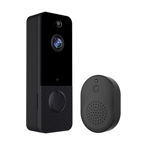 

Wireless Doorbell Camera Smart Video Doorbell Camera with PIR Motion Detection Cloud Storage HD Live Image 2-Way Audio Night Vision 2.4G WiFi Compatible Battery Powered